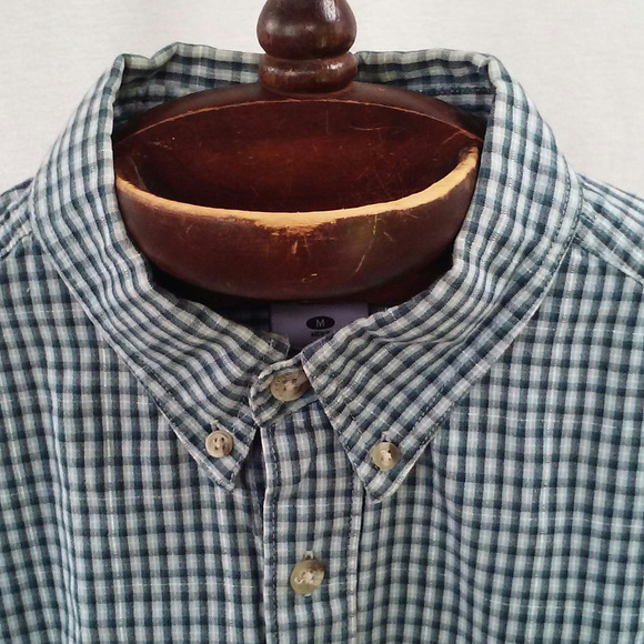 Columbia shirt M Green check LS Button-down collar - Picture 8 of 8